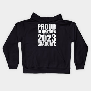 Proud Lil Brother 2023 Graduate Kids Hoodie